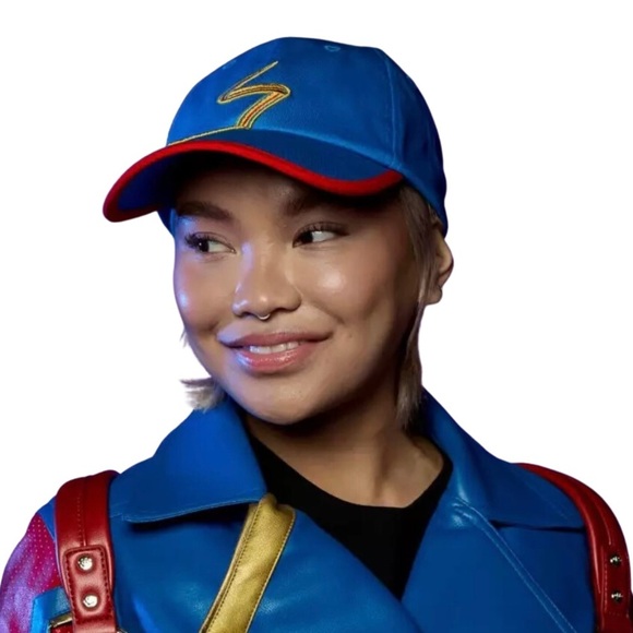 Disney Store New Ms. Marvel Logo Cap Baseball Hat Adults Blue Gold Red OS NWT - Picture 12 of 13
